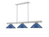 Z-Lite - 3050-3BN-MNB - Three Light Billiard - Vanguard - Brushed Nickel