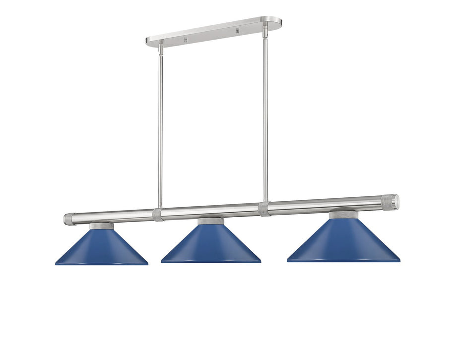 Z-Lite - 3050-3BN-MNB - Three Light Billiard - Vanguard - Brushed Nickel