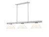 Z-Lite - 3050-3BN-PWH - Three Light Billiard - Vanguard - Brushed Nickel