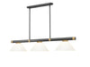 Z-Lite - 3050-3MB-RB-AMO14 - Three Light Billiard - Vanguard - Matte Black + Rubbed Brass