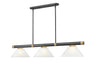Z-Lite - 3050-3MB-RB-AWL14 - Three Light Billiard - Vanguard - Matte Black + Rubbed Brass