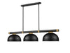 Z-Lite - 3050-3MB-RB-D13MB - Three Light Billiard - Vanguard - Matte Black + Rubbed Brass