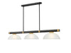 Z-Lite - 3050-3MB-RB-DWL14 - Three Light Billiard - Vanguard - Matte Black + Rubbed Brass