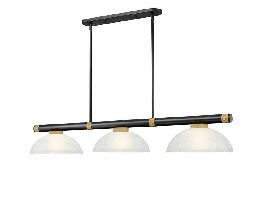 Z-Lite - 3050-3MB-RB-DWL14 - Three Light Billiard - Vanguard - Matte Black + Rubbed Brass