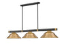 Z-Lite - 3050-3MB-RB-SRB - Three Light Billiard - Vanguard - Matte Black + Rubbed Brass