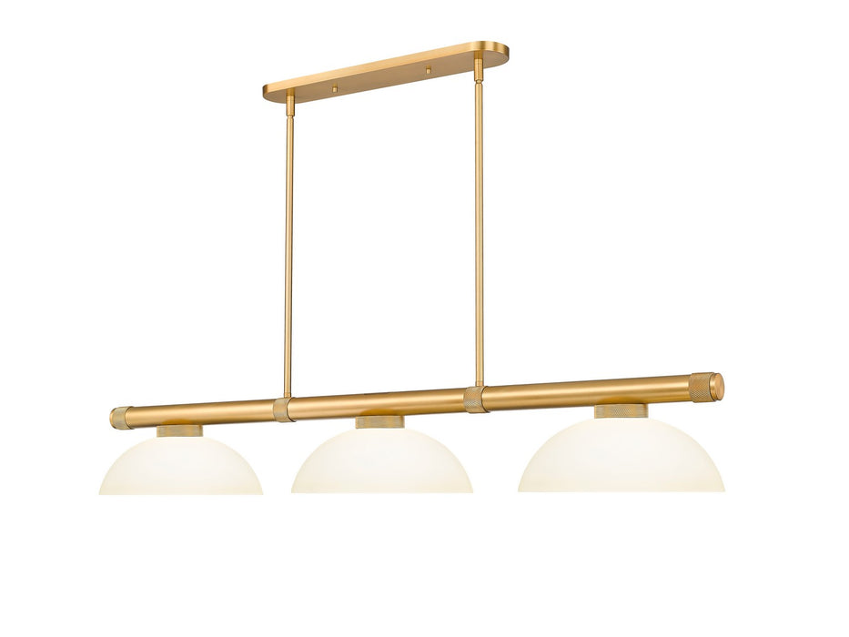 Z-Lite - 3050-3RB-DMO14 - Three Light Billiard - Vanguard - Rubbed Brass