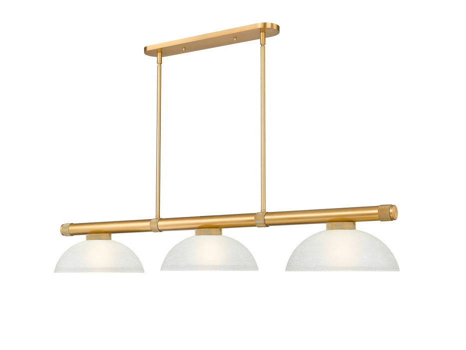 Z-Lite - 3050-3RB-DWL14 - Three Light Billiard - Vanguard - Rubbed Brass