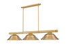 Z-Lite - 3050-3RB-SRB - Three Light Billiard - Vanguard - Rubbed Brass