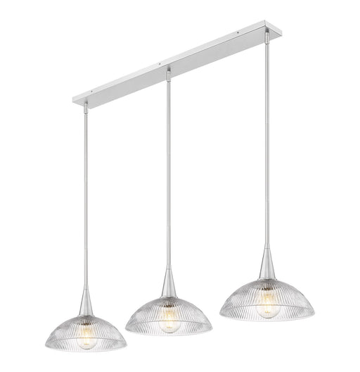 Z-Lite - 3051P12-3L-BN - Three Light Linear Chandelier - Lunelle - Brushed Nickel