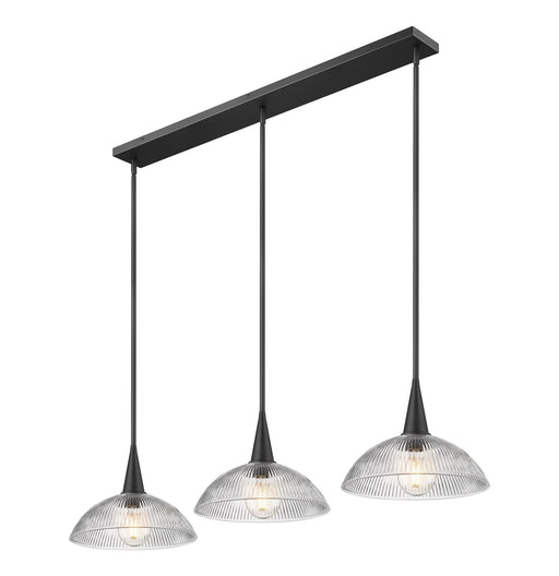 Z-Lite - 3051P12-3L-MB - Three Light Linear Chandelier - Lunelle - Matte Black