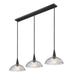 Z-Lite - 3051P12-3L-MB - Three Light Linear Chandelier - Lunelle - Matte Black