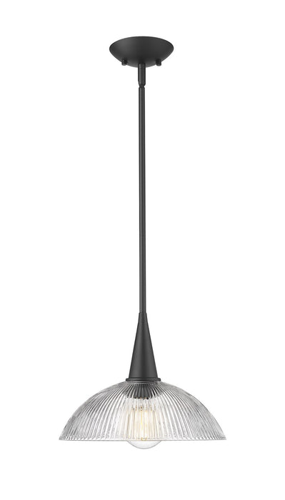 Z-Lite - 3051P12-MB - One Light Pendant - Lunelle - Matte Black
