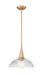 Z-Lite - 3051P12-MGLD - One Light Pendant - Lunelle - Modern Gold