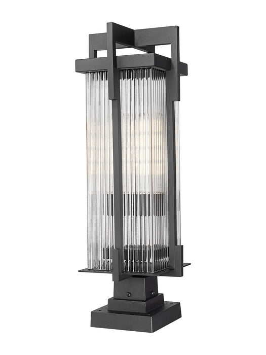 Z-Lite - 5031PHBS-SQPM-BK - Two Light Outdoor Pier Mount - Fortis - Sand Black