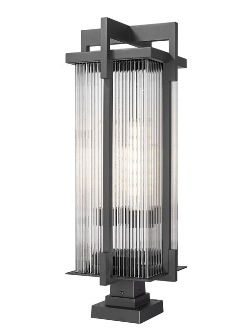 Z-Lite - 5031PHXLS-SQPM-BK - Three Light Outdoor Pier Mount - Fortis - Sand Black