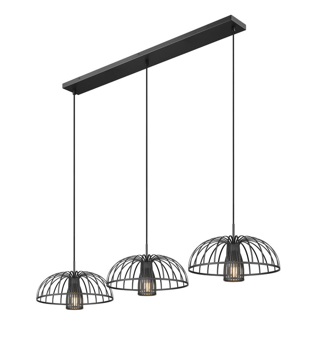 Z-Lite - 623P16-3L-MB - Three Light Linear Chandelier - Valencia - Matte Black