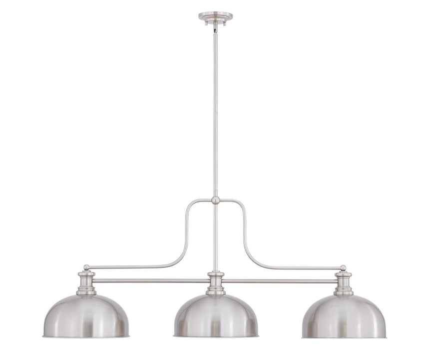 Z-Lite - 725-3BN-D13BN - Three Light Billiard - Melange - Brushed Nickel