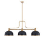 Z-Lite - 725-3HBR-D12MB+HBR - Three Light Billiard - Melange - Heritage Brass