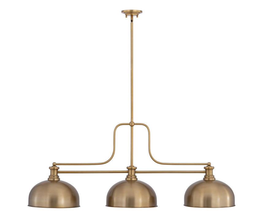 Z-Lite - 725-3HBR-D13HBR - Three Light Billiard - Melange - Heritage Brass