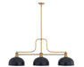 Z-Lite - 725-3HBR-D13MB - Three Light Billiard - Melange - Heritage Brass
