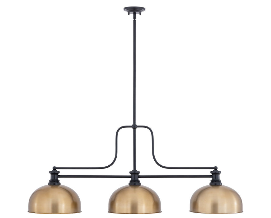 Z-Lite - 725-3MB-D13HBR - Three Light Billiard - Melange - Matte Black