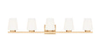 Z-Lite - 7703-5V-MGLD - Five Light Vanity - Nextra - Modern Gold