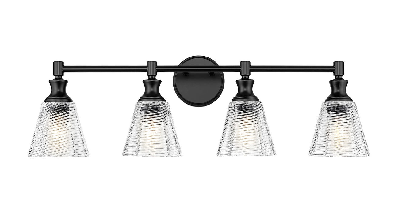 Z-Lite - 7704-4V-MB - Four Light Vanity - Auden - Matte Black
