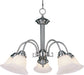 Maxim - 2698MRSN - Five Light Chandelier - Malaga - Satin Nickel