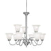 ELK Home - SL881378 - Nine Light Chandelier - Riva - Brushed Nickel