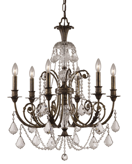 Crystorama - 5116-EB-CL-S - Six Light Chandelier - Regis - English Bronze