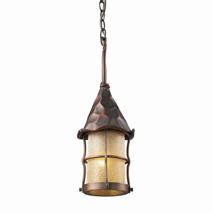 ELK Home - 388-AC - One Light Outdoor Pendant - Rustica - Antique Copper