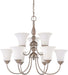 Nuvo Lighting - 60-1823 - Nine Light Chandelier - Dupont - Brushed Nickel