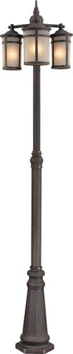 Artcraft - AC8639BZ - Three Light Outdoor Post Mount - St. Moritz - Bronze