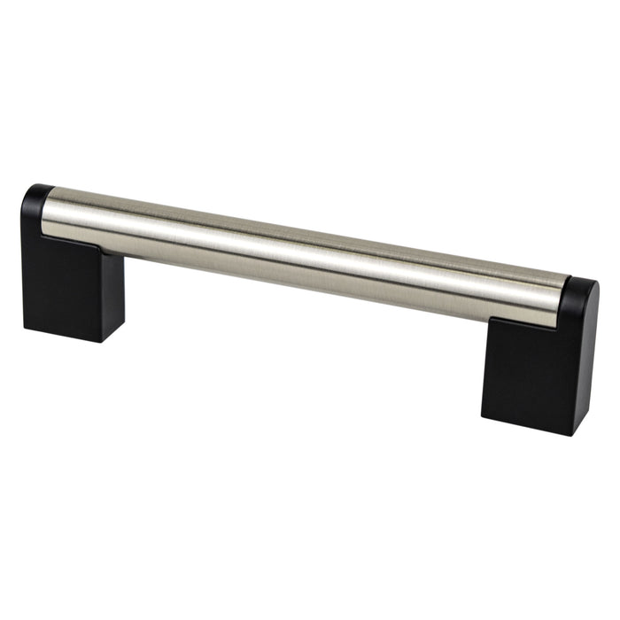 Studio Remix 128mm CC Brushed Nickel and Matte Black Pull