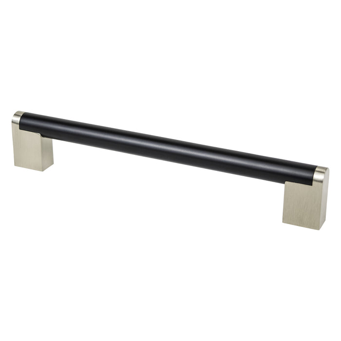 Studio Remix 192mm CC Matte Black and Brushed Nickel Pull
