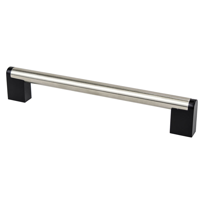 Studio Remix 192mm CC Brushed Nickel and Matte Black Pull