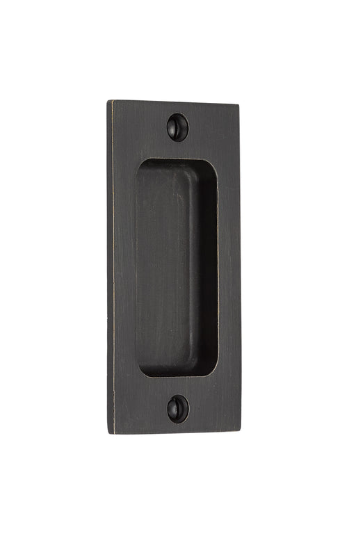 Emtek Sandcast Bronze Rectangular Flush Pulls-4", Medium Bronze