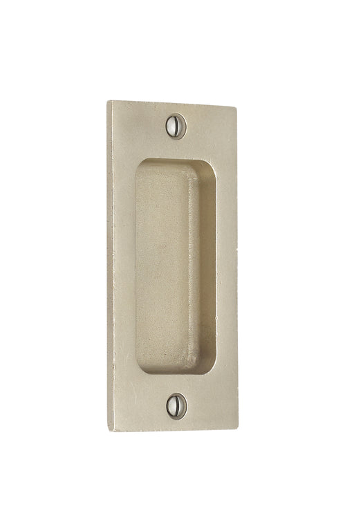 Emtek Sandcast Bronze Rectangular Flush Pulls-4", Tumbled White Bronze