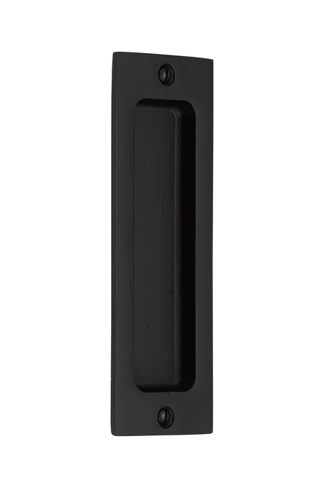 Emtek Sandcast Bronze Rectangular Flush Pulls -6", Flat Black Bronze
