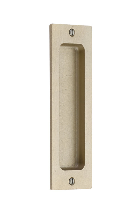 Emtek Sandcast Bronze Rectangular Flush Pulls -6", Tumbled White Bronze