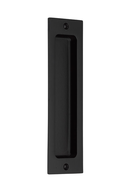 Emtek Sandcast Bronze Rectangular Flush Pulls -8", Flat Black Bronze