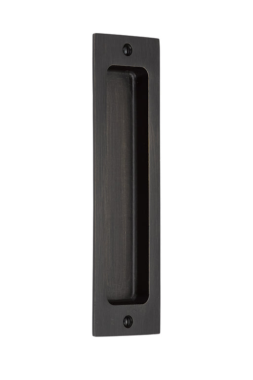 Emtek Sandcast Bronze Rectangular Flush Pulls -8", Medium Bronze