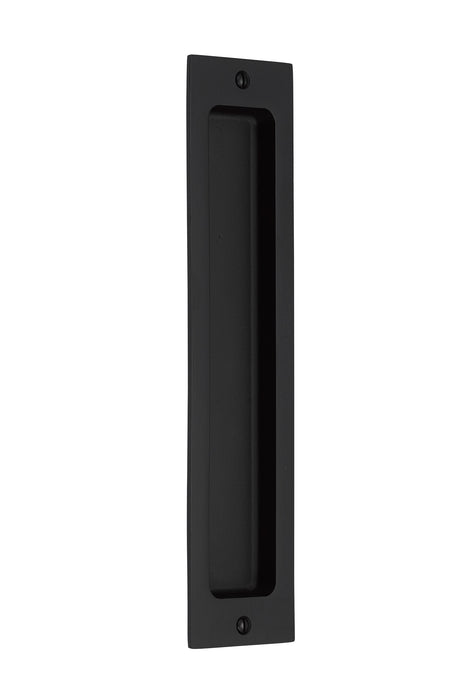 Emtek Sandcast Bronze Rectangular Flush Pulls-10", Flat Black Bronze