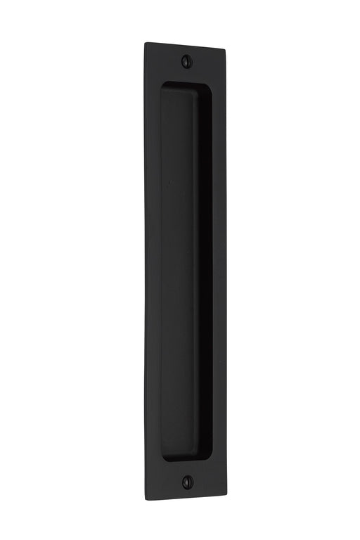 Emtek Sandcast Bronze Rectangular Flush Pulls-10", Flat Black Bronze