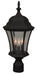 Craftmade - Z345-TB - Three Light Post Mount - Curved Glass Cast - Textured Black