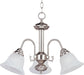 Maxim - 2697MRSN - Three Light Chandelier - Malaga - Satin Nickel