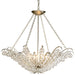 Currey and Company - 9000 - Four Light Chandelier - Quantum - Contemporary Silver Leaf