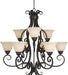 Maxim - 12207FIOI - Nine Light Chandelier - Manor - Oil Rubbed Bronze