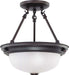Nuvo Lighting - 60-3148 - Two Light Semi Flush Mount - Close to Ceiling Mahogany Bronze - Mahogany Bronze