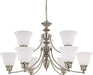 Nuvo Lighting - 60-3256 - Nine Light Chandelier - Empire - Brushed Nickel